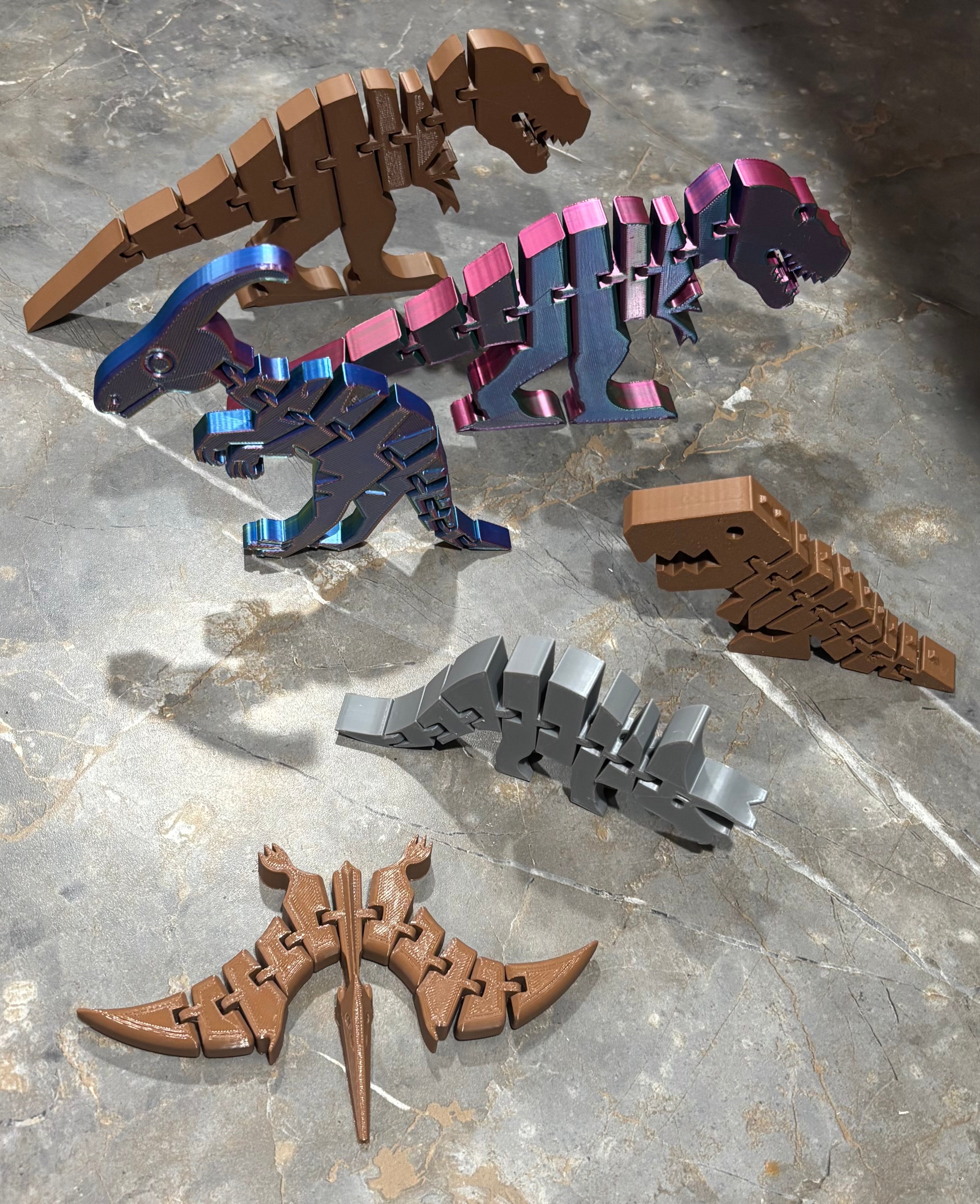 3D Printed Articulated Dinosaur